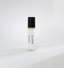 Load image into Gallery viewer, Maison Thé perfume oil roller bottle with minimalist white label and black cap