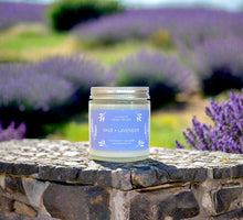 Load image into Gallery viewer, sage and lavender glass jar candle