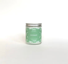 Load image into Gallery viewer, Rosemary natural wax candle on a white background, hand-poured in Wilmington, North Carolina
