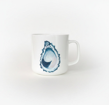 Load image into Gallery viewer, White mug with an oyster design on a white background