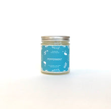 Load image into Gallery viewer, Peppermint natural wax candle on a white background, hand poured in Wilmington, North Carolina.
