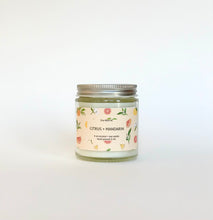 Load image into Gallery viewer, Citrus and Mandarin Natural wax candle on a white studio background, hand-poured in Wilmington, North Carolina