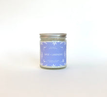 Load image into Gallery viewer, 8 oz lavender and Sage, botanical soy candle