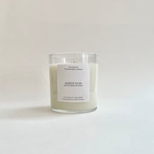 Load image into Gallery viewer, Amber Noir natural wax candle on a white background, hand-poured in Wilmington, North Carolina

