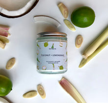 Load image into Gallery viewer, coconut and lemongrass soy candle
