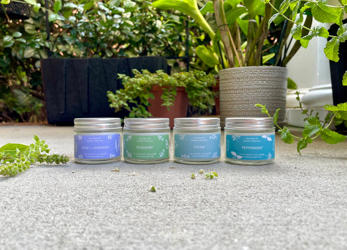 mini garden soy candles 