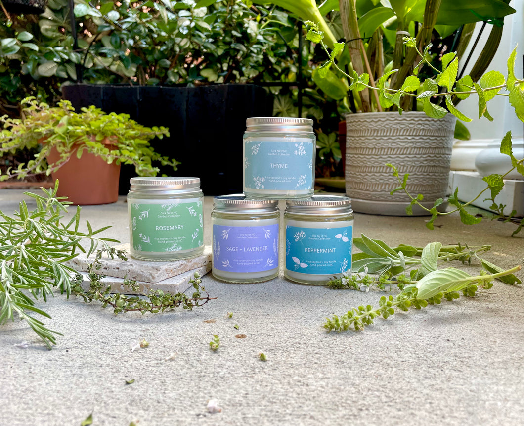 medium garden soy candle 