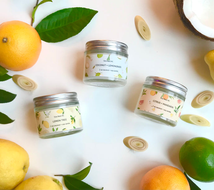 mini citrus soy candle 