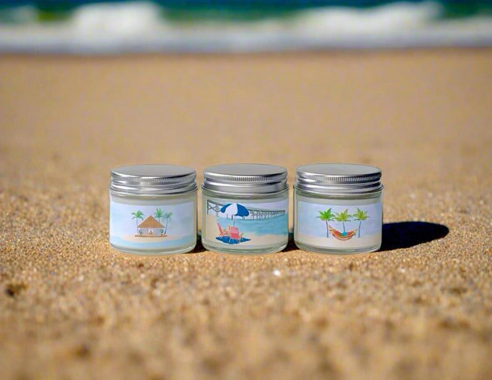 mini vacation soy candle