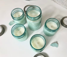 Load image into Gallery viewer, vintage blue jar candles
