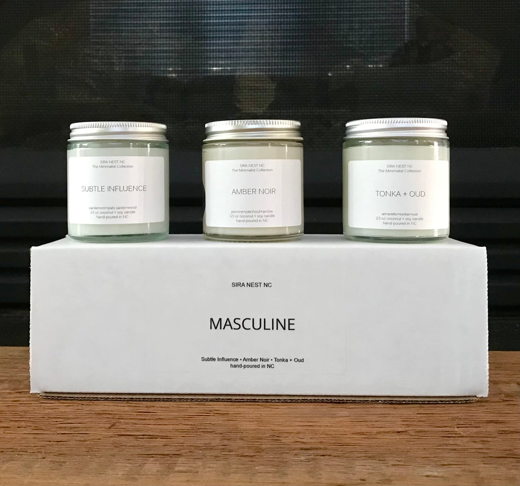 MASCULINE CANDLE GIFT SET